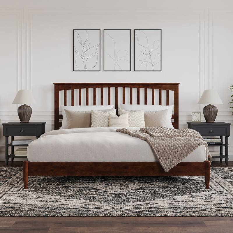 Becket Solid Wood Low Profile Platform Bed