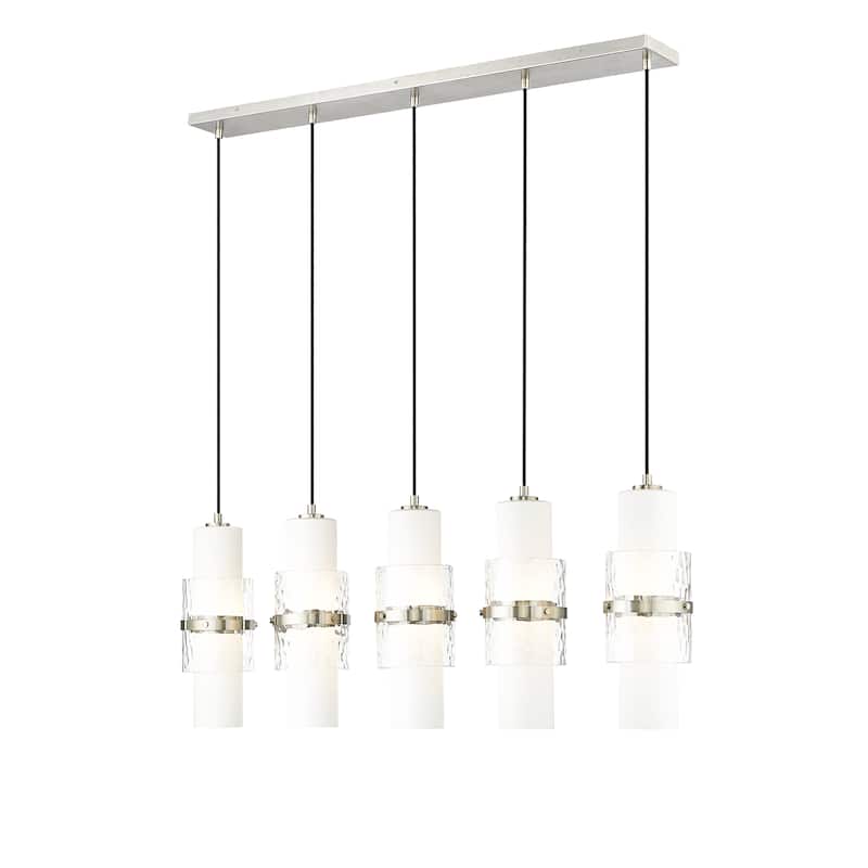 Cayden 5 Light Linear Chandelier in Brushed Nickel - Brushed Nickel