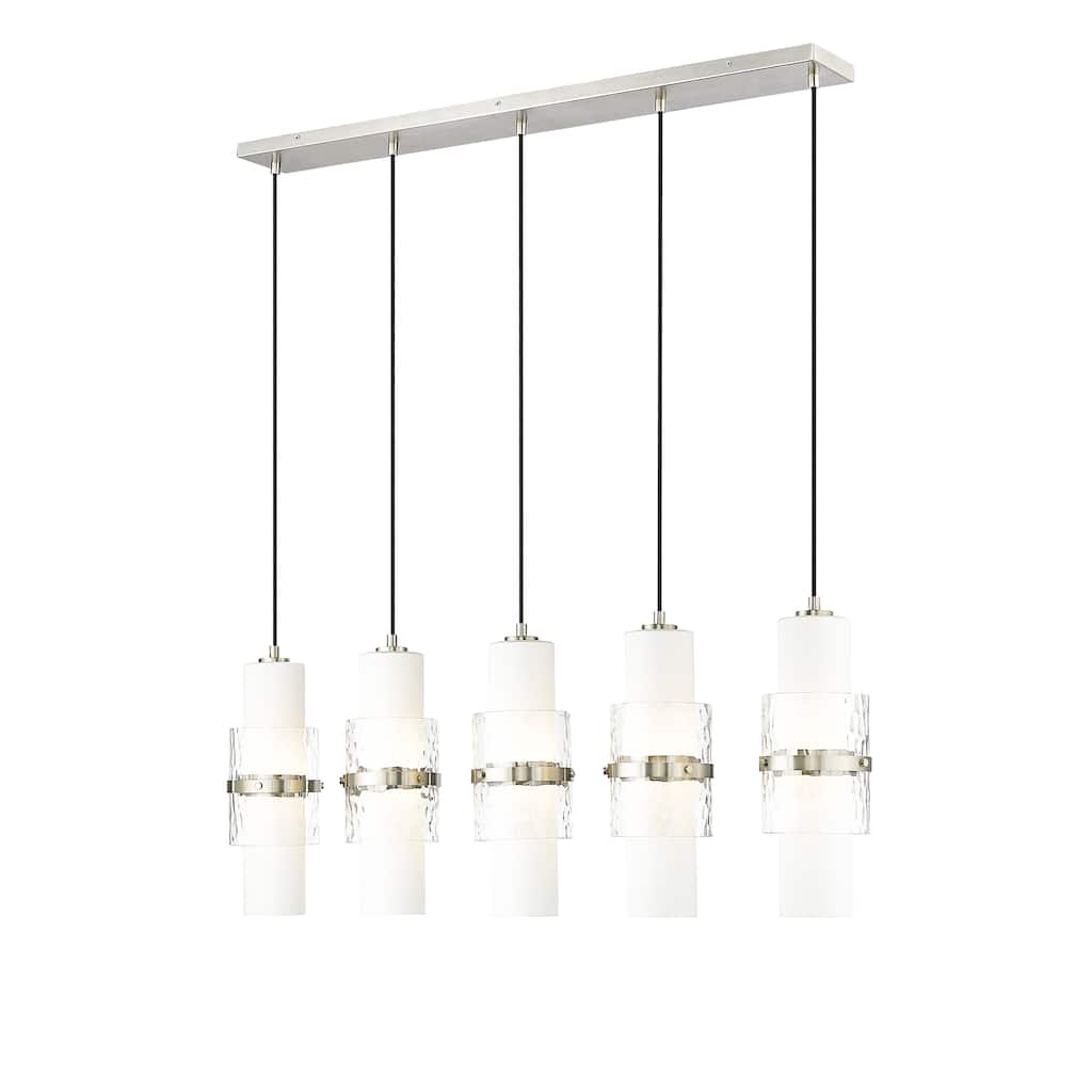 Cayden 5 Light Linear Chandelier in Brushed Nickel - Brushed Nickel