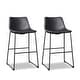 preview thumbnail 10 of 13, Signature Design by Ashley Centiar Black Bar Stool (Set of 2)
