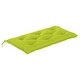 preview thumbnail 6 of 8, vidaXL Patio Bench with Bright Green Cushion 44.1" Solid Teak Wood - 44.1" x 21.7" x 37"