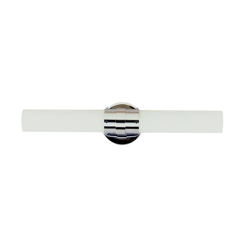 Trans Globe Lighting 2 Light 20" Bath Bar with Frosted Cylinder Shade