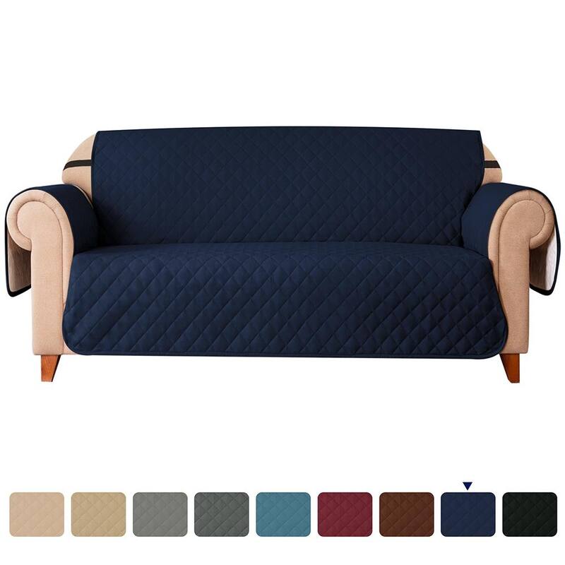 Subrtex Reversible Sofa Slipcover with Elastic Straps Furniture Protector for Pet