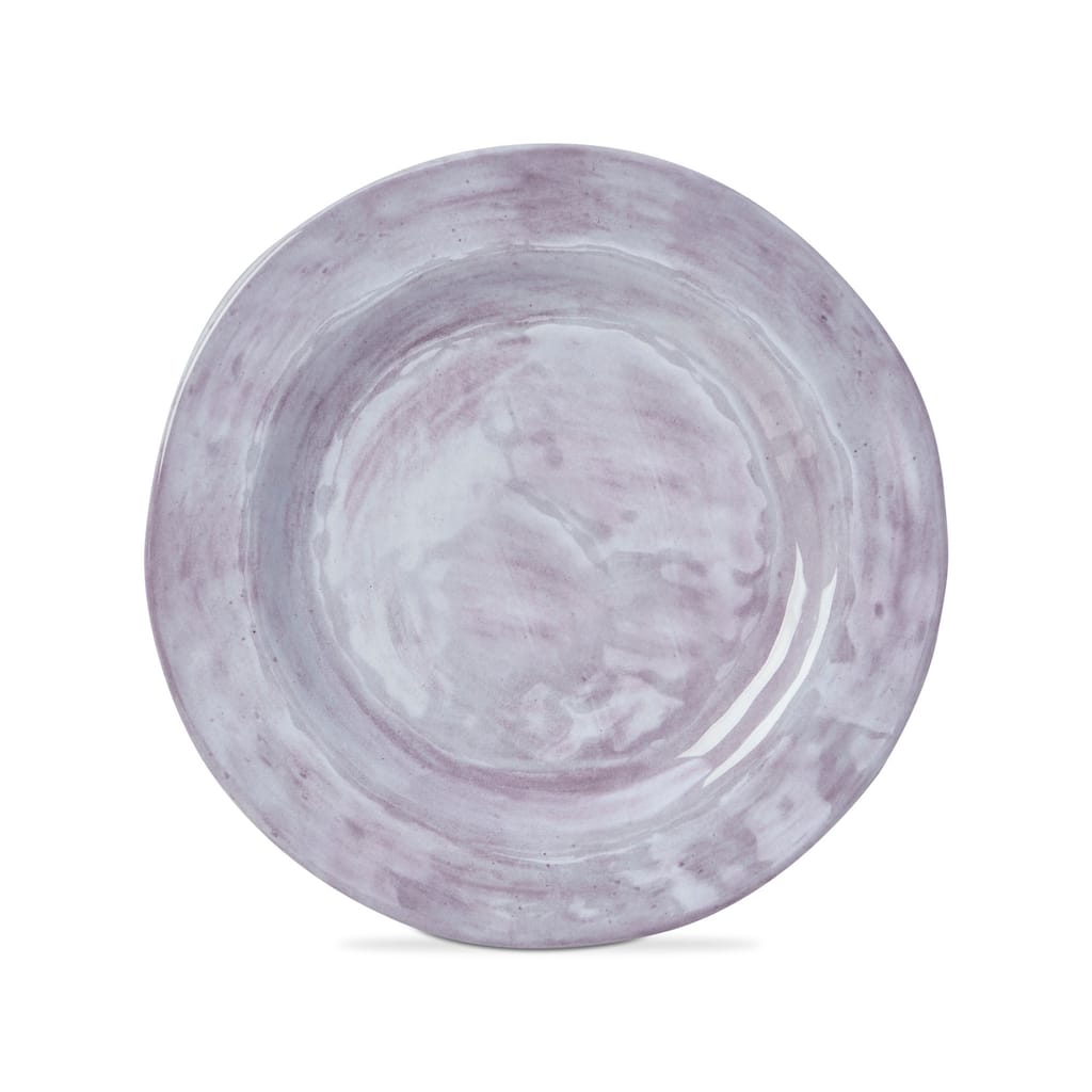 11 in. Merida Cracked Glazed Solid Melamine Plastic Dinnerware Plates Set of 4 Dishwasher Safe Indoor Outdoor Round Green
