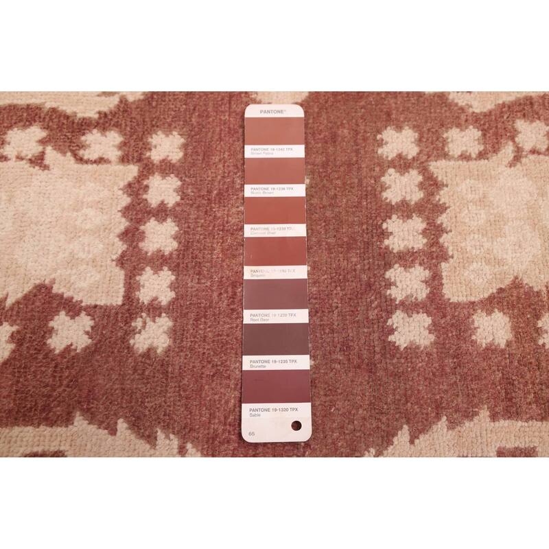 ECARPETGALLERY Hand-knotted Peshawar Oushak Dark Red Wool Rug - 8'2 x 10'3