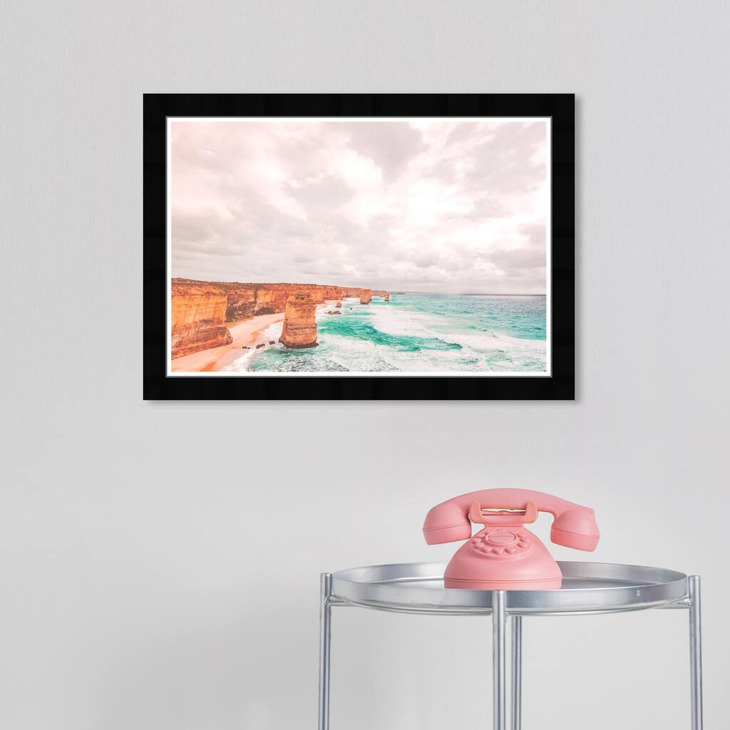 Wynwood Studio Prints Nature and Landscape The Twelve Apostles White and Nautical & Coastal Wall Art Canvas Print