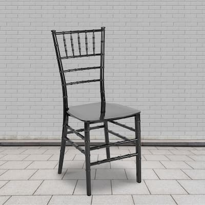 2 Pack Gold Resin Stacking Chiavari Chair - 15"W x 18.75"D x 35"H - 15"W x 18.75"D x 35"H