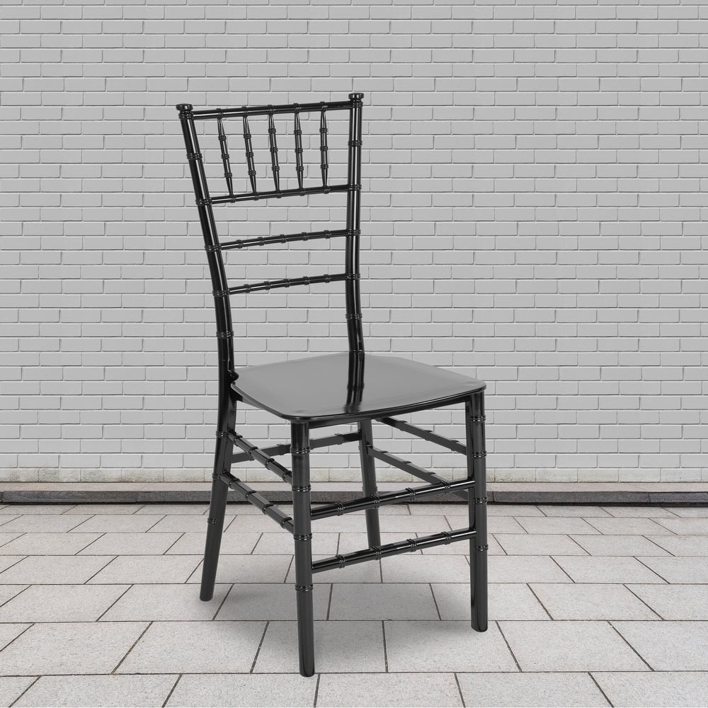 2 Pack Gold Resin Stacking Chiavari Chair - 15"W x 18.75"D x 35"H - 15"W x 18.75"D x 35"H