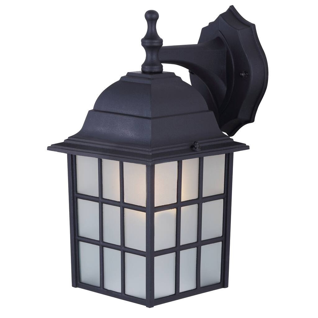Outdoor 1 Light Outdoor Lantern, Black Finish