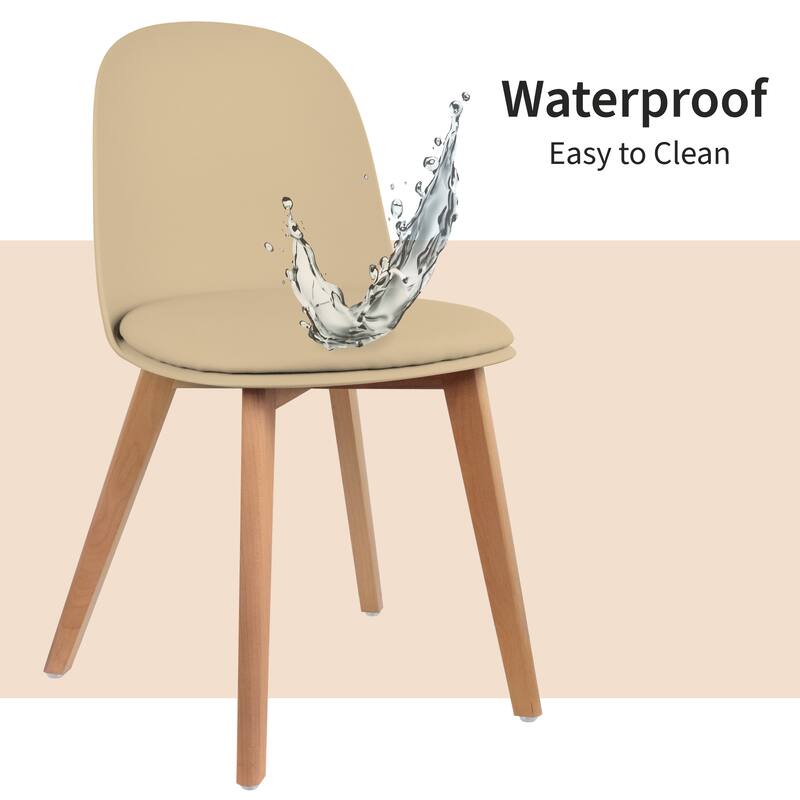 Set of 2 Modern Plastic Side Chairs with Wire Chrome Legs Ergonomic Dining Chairs for Kitchen, Dining Room, Office & Living Room