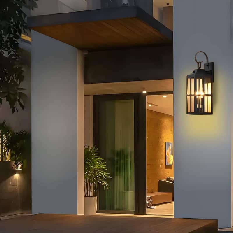 2 Pack light bulbs black light fixture aluminum, glass, metal wall sconce