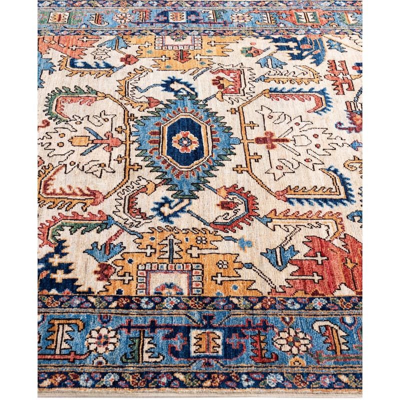 Serapi One-of-a-Kind Hand-Knotted Area Rug - Ivory - 4' 1" x 5' 11"
