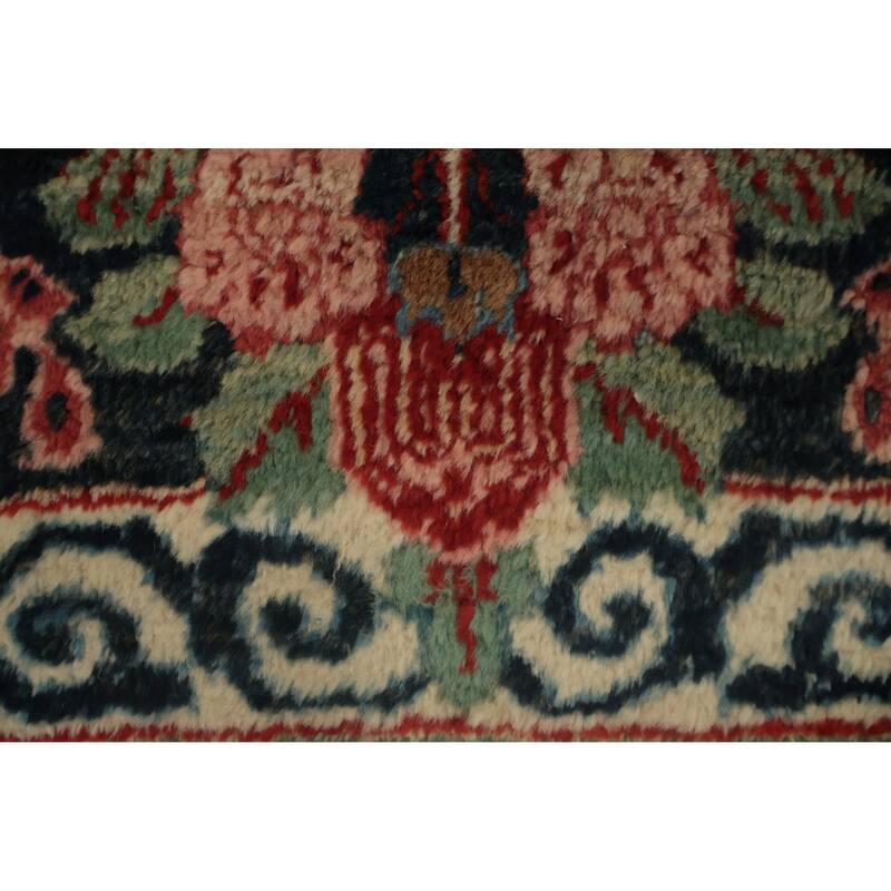 Hand Knotted Oriental 100% Wool Carpet Traditional Floral Red Mahal Area Rug - 11' 9'' X 8' 8''