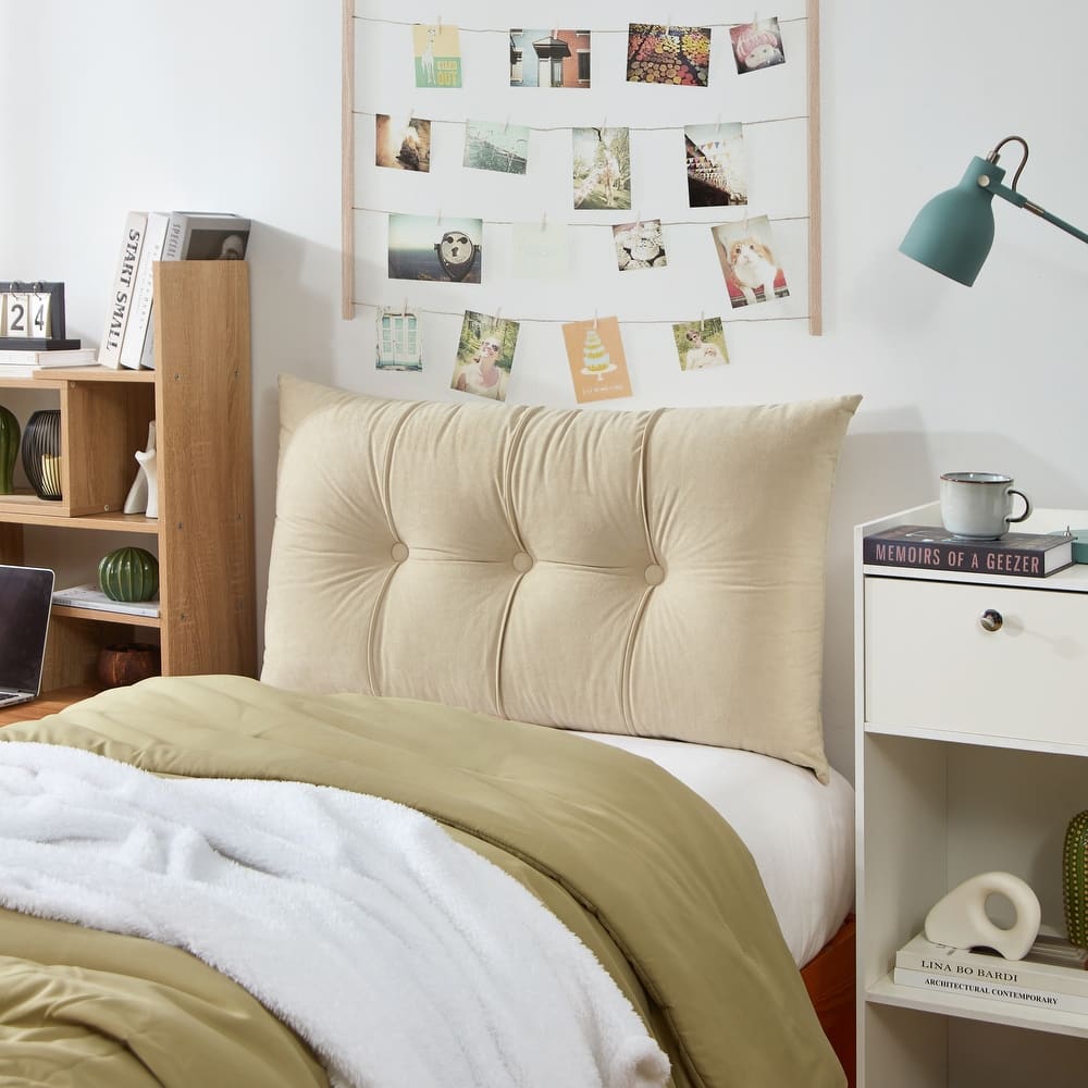 Rainha® Plush Tufted College Headboard by DormCo