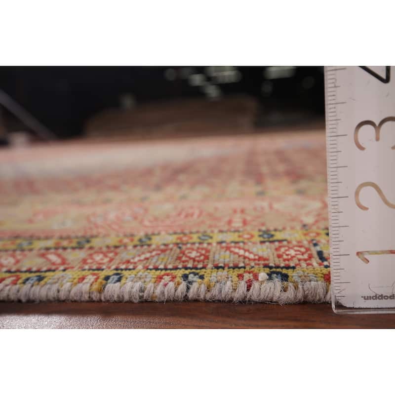 Geometric Tabriz Vintage Persian Area Rug Handmade Wool Carpet - 6'4" x 9'6"