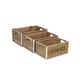preview thumbnail 7 of 7, Brown Wood Storage Crates with Metal Border Accents (Set of 3)