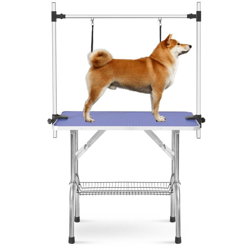 42'' Large Grooming Table for Pet Dog and Cat with Adjustable Arm and Clamps - as picture