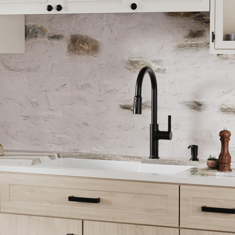 Karran 32" Undermount Large/Small Bowl Quartz Kitchen Sink Kit - 32" x 21.25" x 9"