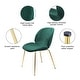 preview thumbnail 5 of 12, Velvet Dining Chairs - Upholstered Leisure Shell Chair - Side Chairs with Golden Leg-set of 2