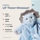 preview thumbnail 2 of 4, Bearington Baby Lil' Tracer 15" Light Blue Dinosaur Snuggler
