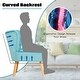 preview thumbnail 5 of 28, Costway Leisure Chair and Ottoman Thick Padded Velvet Tufted Sofa Set