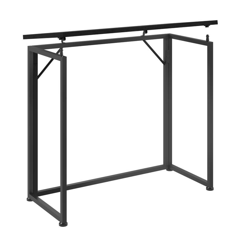 31.5 in. Folding Desk for Small Spaces, No Assembly Required, Black