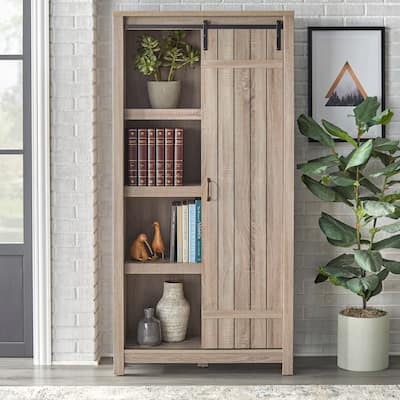 Simple Living Glasbern Barn Door Bookcase