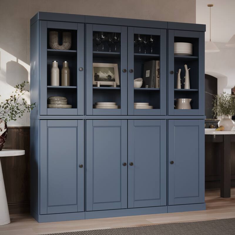 Palace Imports 100% Solid Wood 65" Kitchen China Pantry Cabinet - 65" x 71.5"