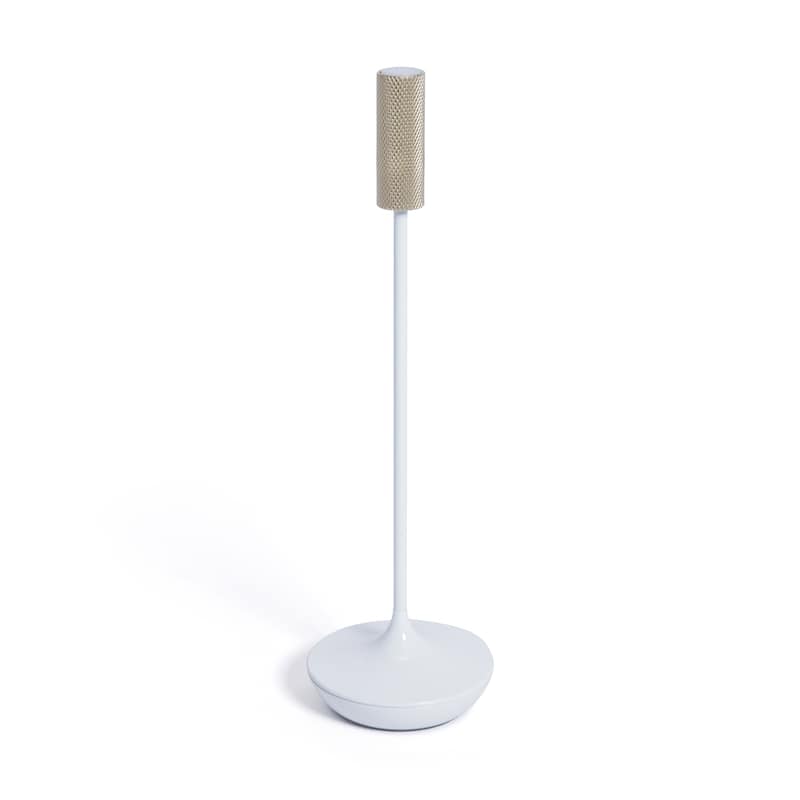 Sleek Rechargeable Table Light - White with Gold