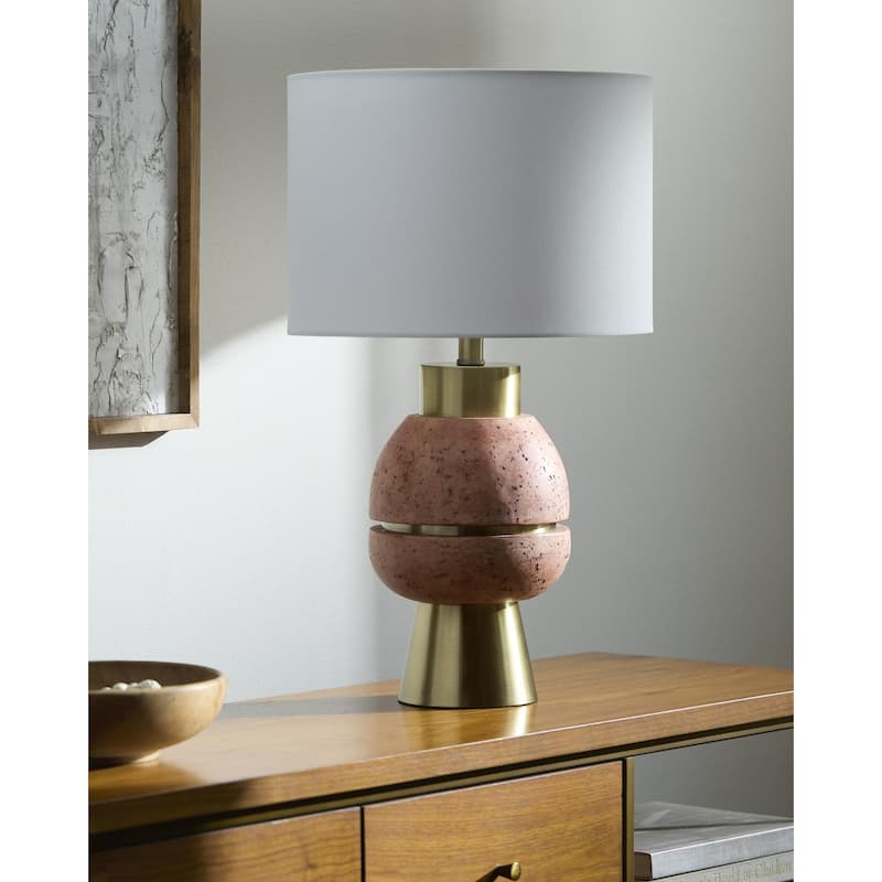 Livabliss Niobe Traditional Accent Table Lamp - Blush