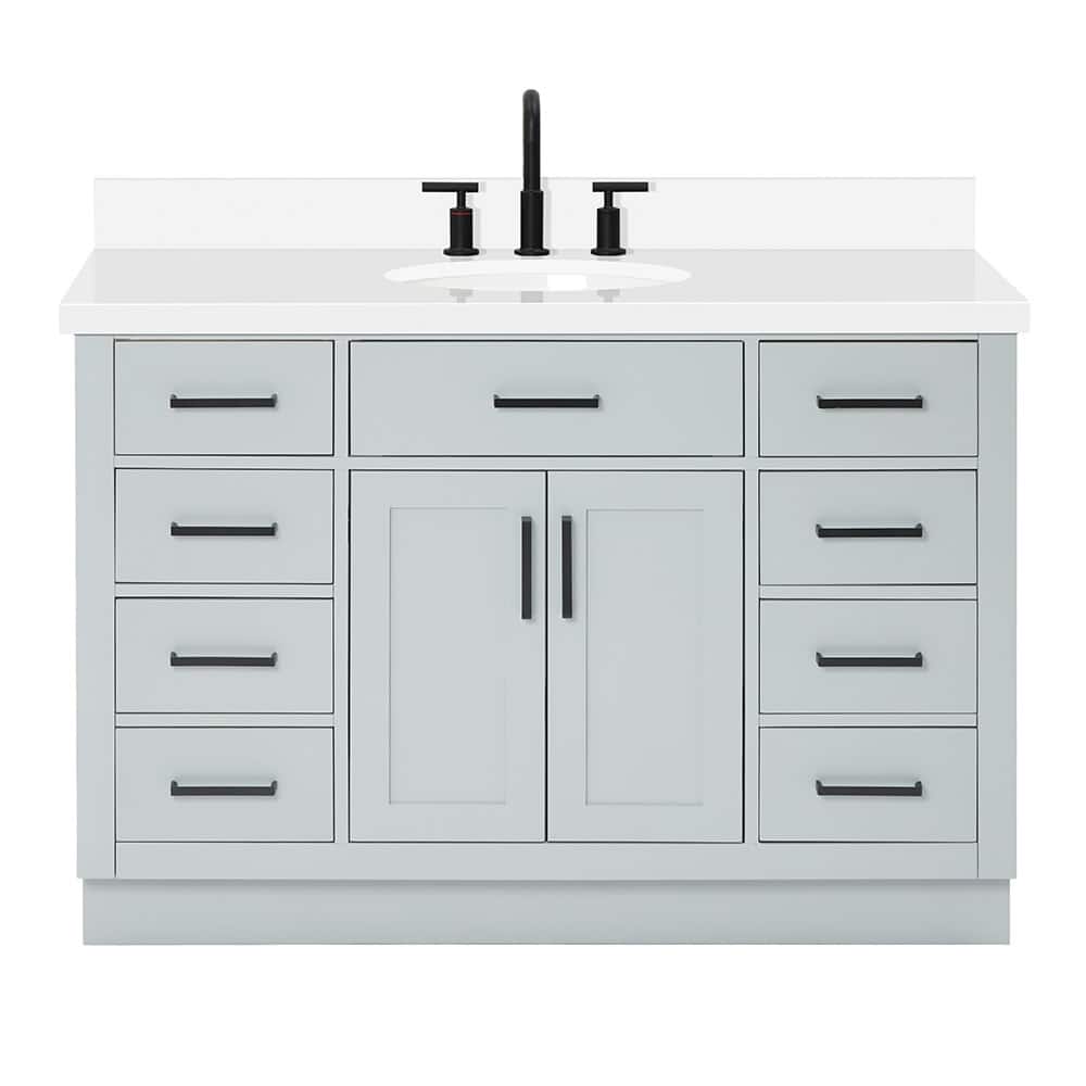 Ariel T049SWQOVO Hepburn 49" Free Standing Single Basin Vanity Set