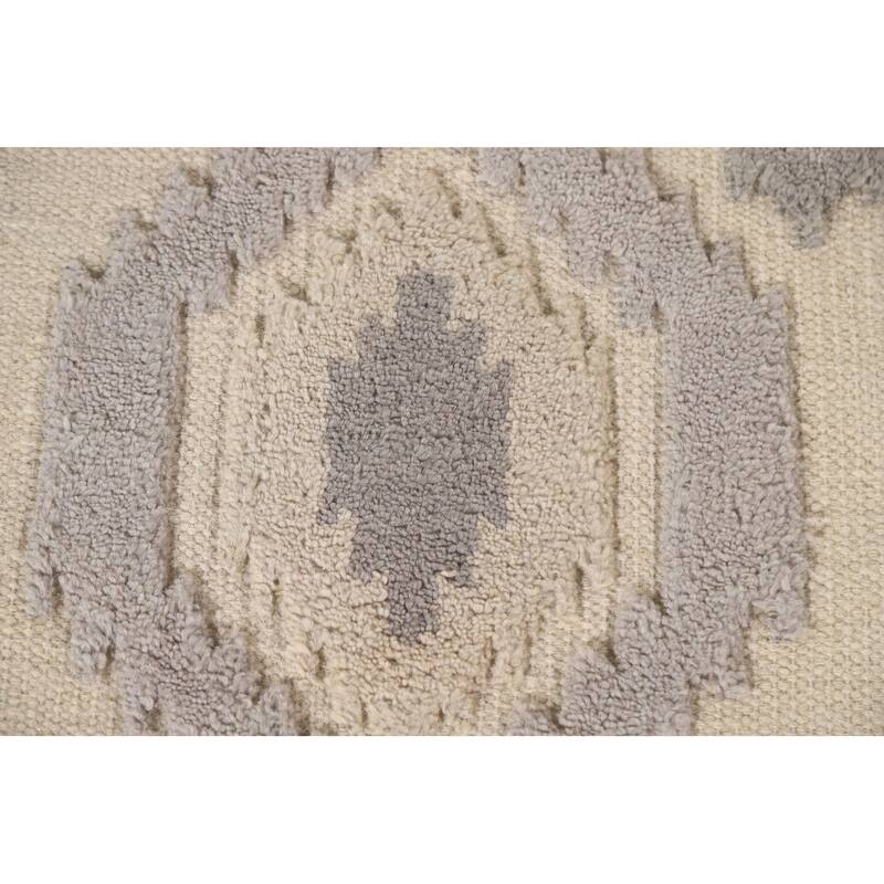 Geometric Moroccan Oriental Area Rug Handmade Wool Carpet - 5'2"x 8'0"