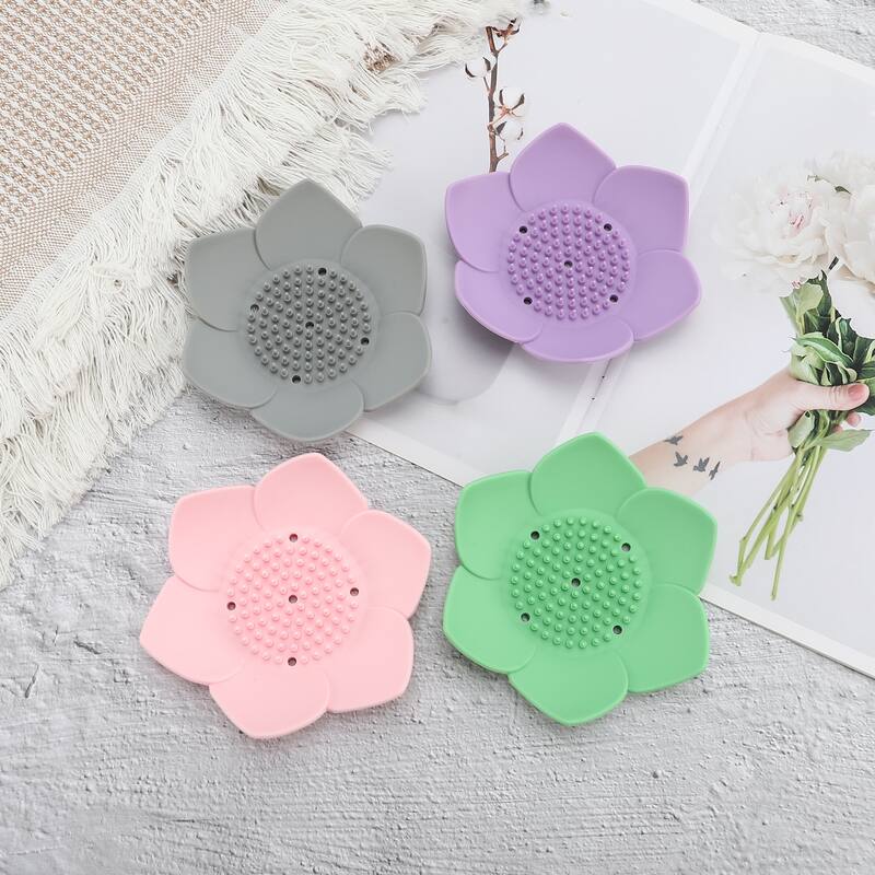 Waterproof Flower Soap Holder for Bathroom 5.31"x5.12"x1.38" 1 Pc