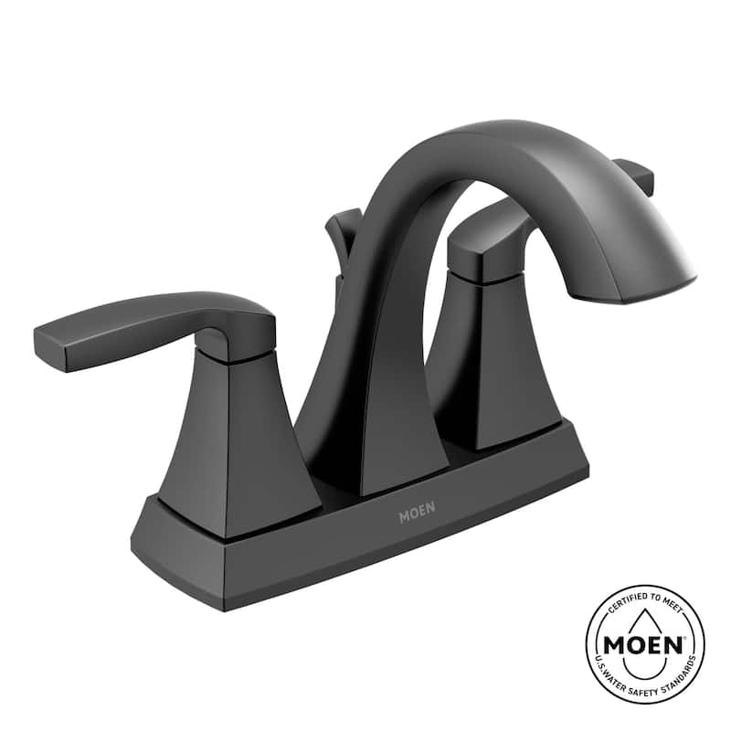 Moen Voss Double Handle Centerset Bathroom Faucet (Valve Included)
