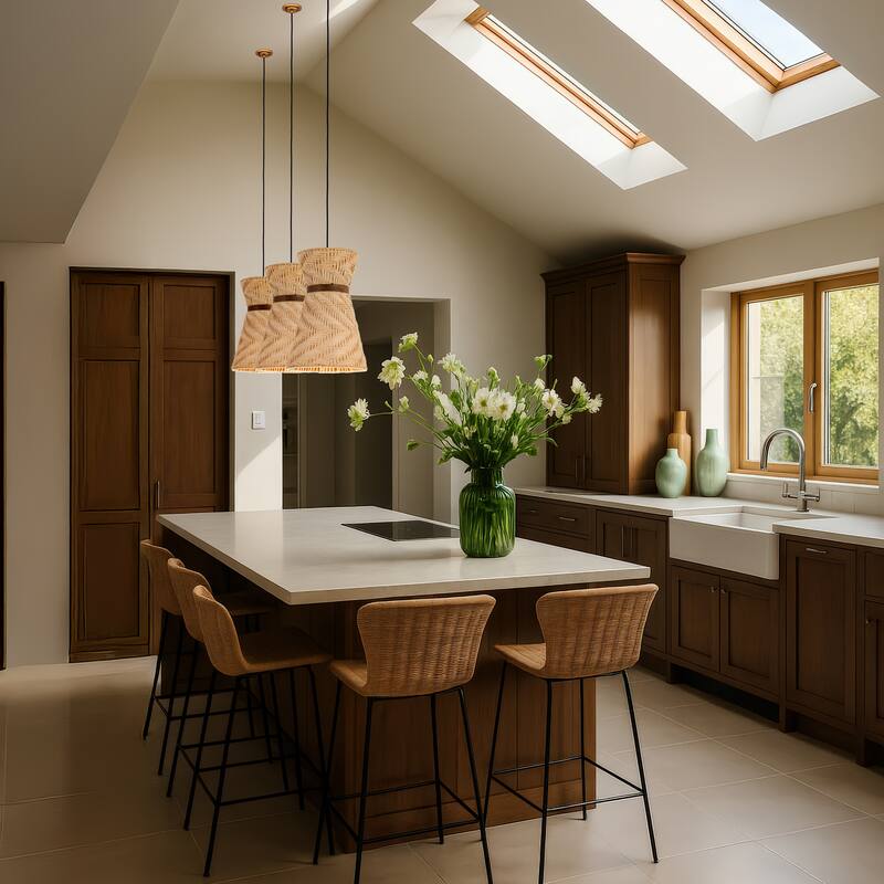 Innovations Lighting Stratford - 1 Light 10" Cord Hung Pendant - Gold Finish - Natural Shade