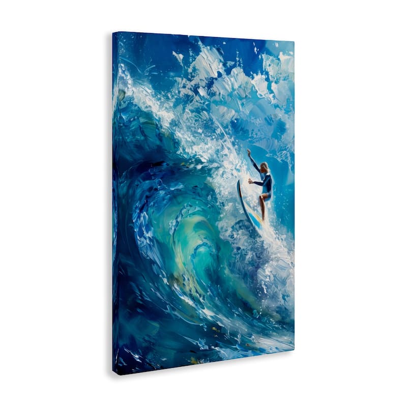 Stupell Soul Surfer on Tidal Wave Canvas Wall Art Design By LSR Design Studio