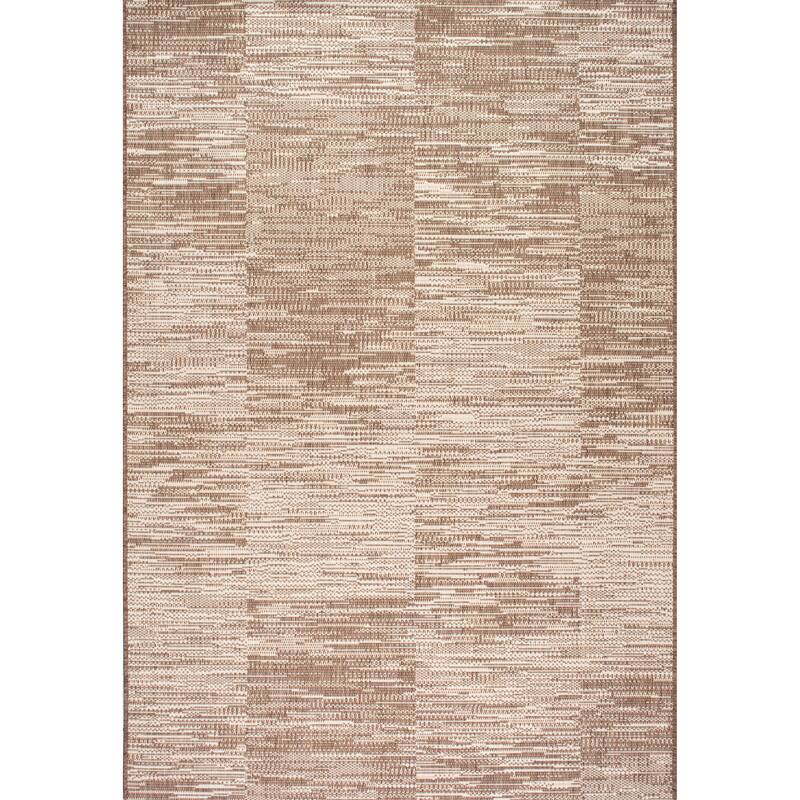 Nuloom Beige Modern Shingles Outdoor Area Rug