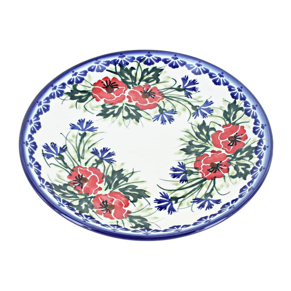 Blue Rose Polish Pottery WR Unikat Dessert Plate