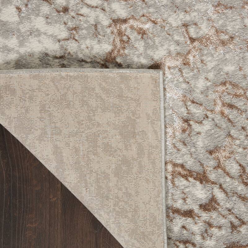 Inspire Me Home Decor Metallic Chic Abstract Area Rug