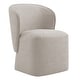 preview thumbnail 24 of 51, Spruce & Spring Kyle Morden Fabric Dining Room Chair with Casters Wrap-round Back Single - Beige-Fabric