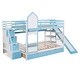 preview thumbnail 32 of 30, Castle Style Bunk Bed with 2 Drawers 3 Shelves and Slide