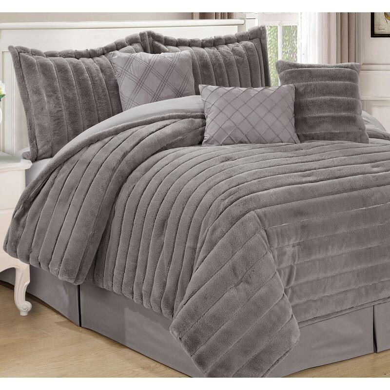 Serenta Faux Fur 7-piece Comforter Set