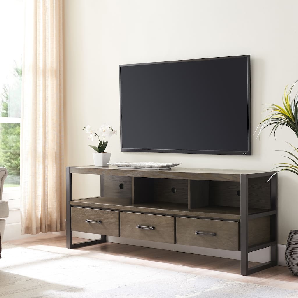 Leick Home 84360 Ender Mixed Metal and Wood TV Stand - n/a