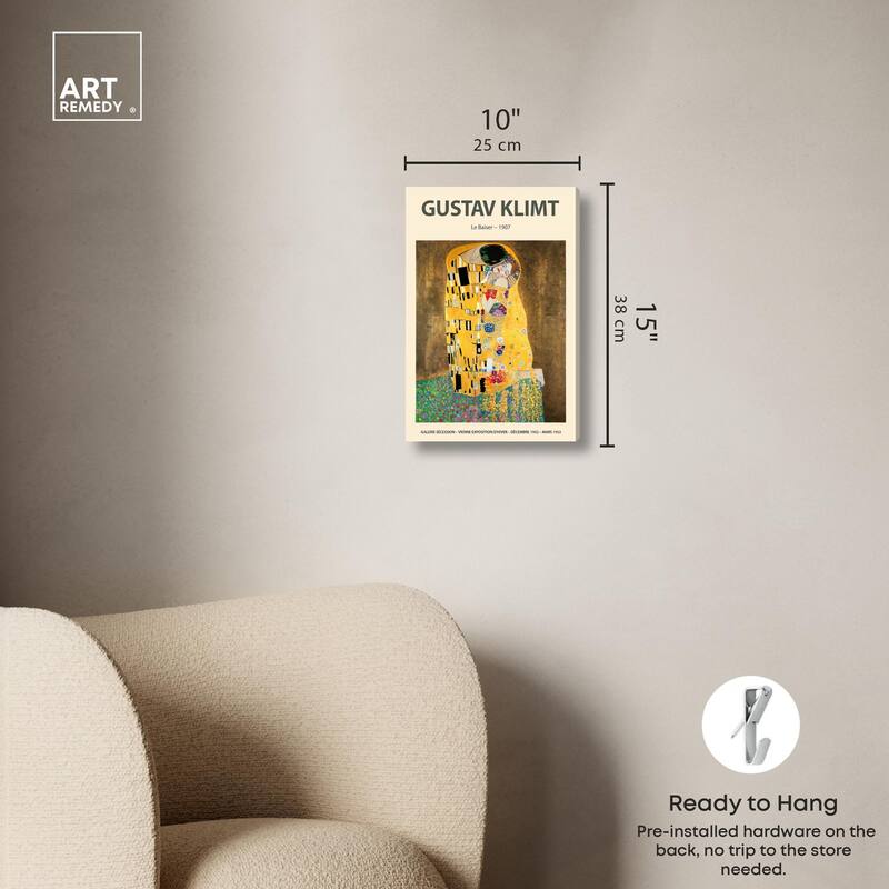 Golden Kiss Canvas by Art Remedy, Gallery Wrapped