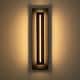 preview thumbnail 3 of 10, Calvin 1-Light Black LED IP54 Waterproof Aluminum Acrylic Outdoor Wall Light - 17.9 in. H x 4.7 in. W x 2 in. D