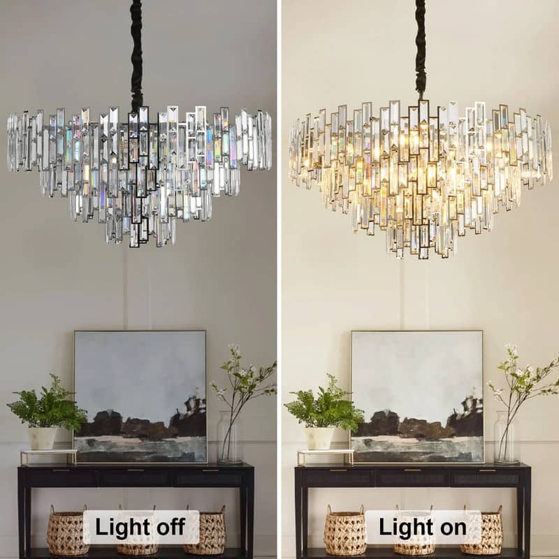 KAYLA 24in Chandelier 10-Light Crystal Chandelier
