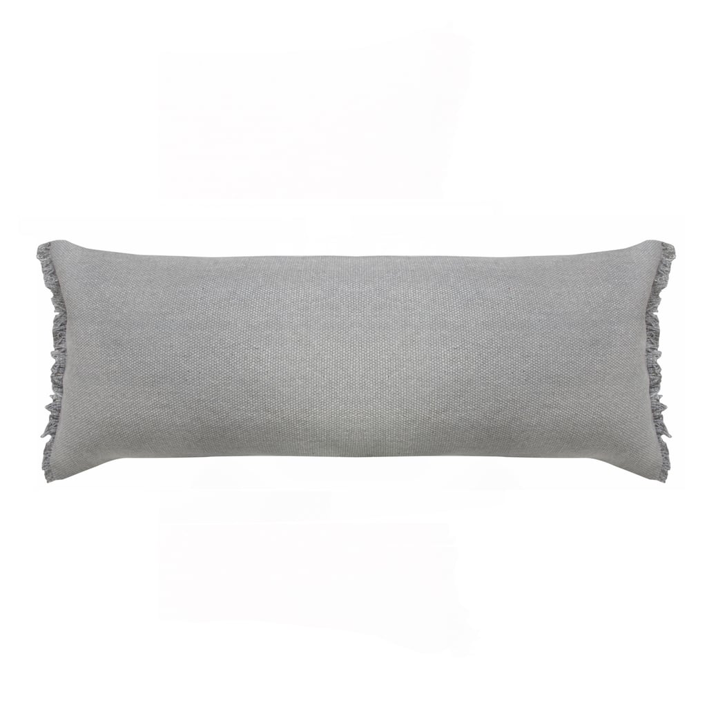 HomeRoots 14" X 36" Light Gray 100% Cotton Zippered Pillow
