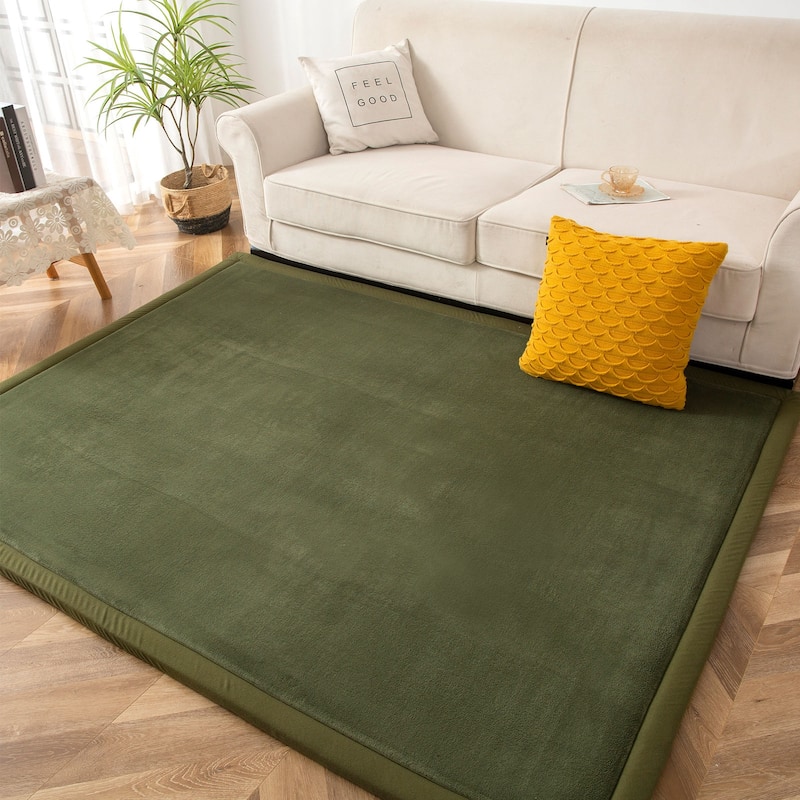 Memory Foam Soft Padded Baby Play Mats Area Rug with Non-Slip Bottom