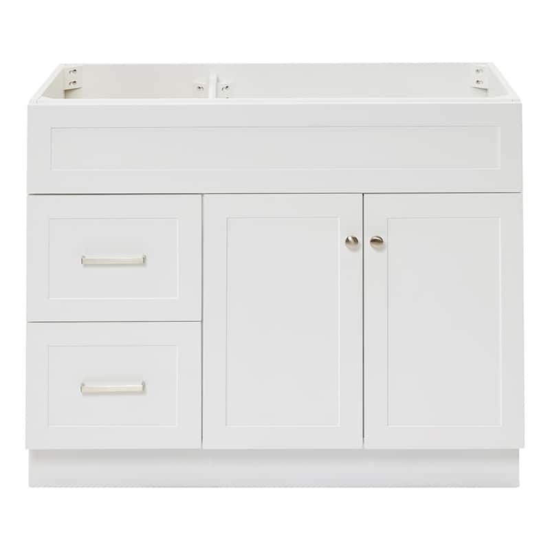 Ariel F042S-R-BC Hamlet 42" Single Free Standing Vanity Cabinet Only - White - Painted