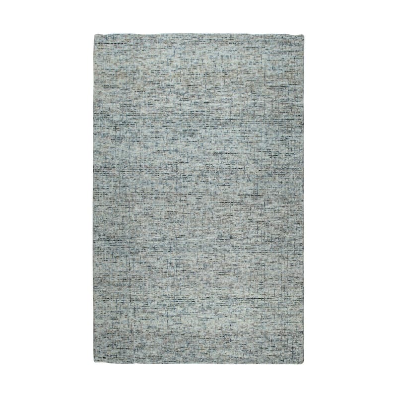 Hand-Tufted Wool Modern Tufted Loop Rug, 5' x 8', Light Green Area Rug, Stylish Soft Texture for Elegant Interiors - L